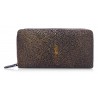 Ammoment - Stingray in Glitter Metallic Brown - Leather Long Zipper Wallet
