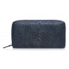 Ammoment - Razza in Glitter Verde Metallico - Portafoglio Zip Lunga in Pelle