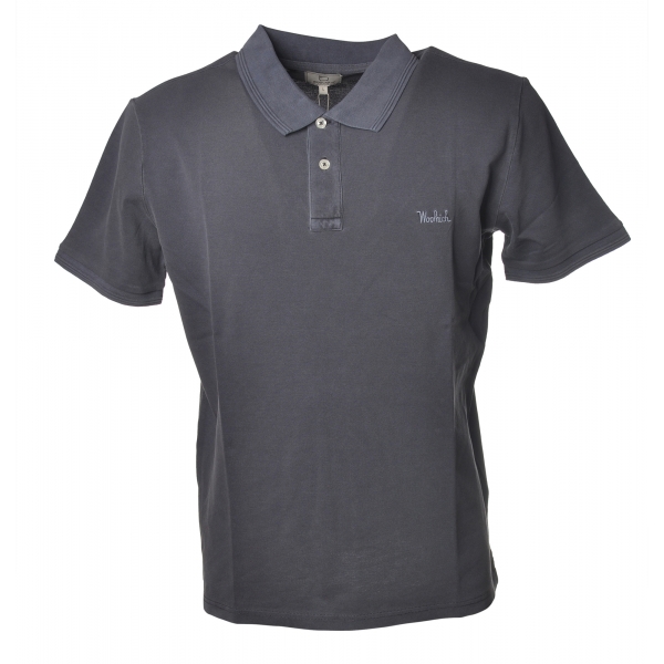 Woolrich - Polo Shirt With Logo - Blue - T-Shirt - Luxury Exclusive Collection