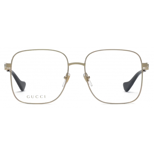 Gucci - Occhiale da Vista Squadrato con Ponte Basso - Oro - Gucci Eyewear