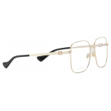 Gucci - Specialized Fit Square Optical Glasses - Gold - Gucci Eyewear