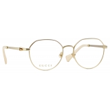 Gucci - Round Optical Glasses - Gold - Gucci Eyewear