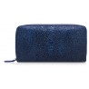 Ammoment - Stingray in Glitter Metallic Blue - Leather Long Zipper Wallet