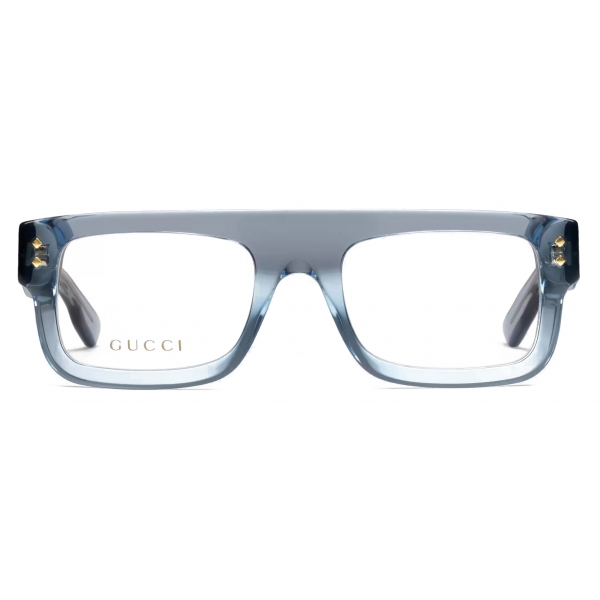 Gucci - Rectangular Optical Glasses - Light Blue - Gucci Eyewear