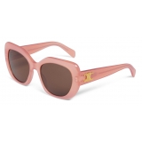 Céline - Triomphe 06 Sunglasses in Acetate - Milky Peach - Sunglasses - Céline Eyewear