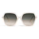 Céline - Oversize S230 Sunglasses in Acetate - Milky Cream - Sunglasses - Céline Eyewear