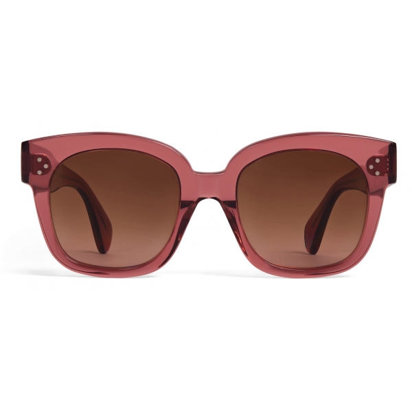 Céline - Oversize S002 Sunglasses in Acetate - Terracotta - Sunglasses - Céline Eyewear