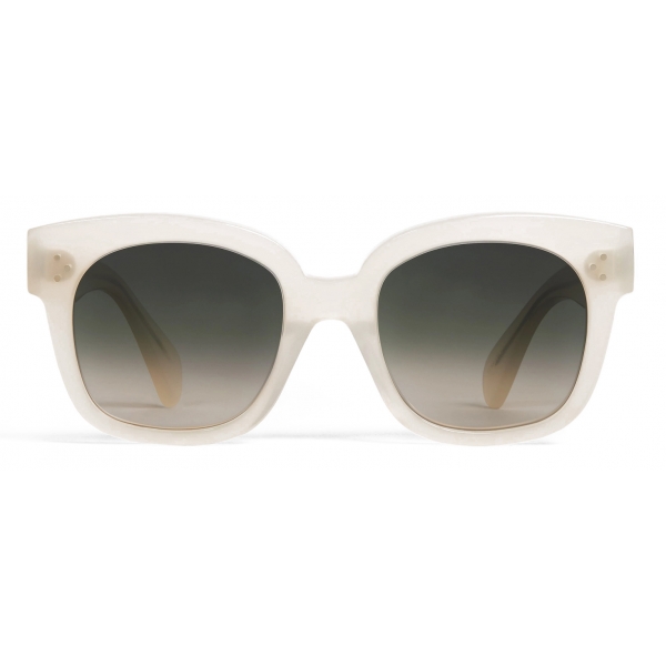 Céline - Oversize S002 Sunglasses in Acetate - Milky Cream - Sunglasses - Céline Eyewear