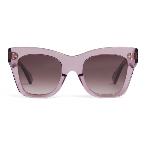 Céline - Cat-Eye S004 Sunglasses in Acetate - Transparent Lilac - Sunglasses - Céline Eyewear