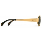 Céline - Triomphe Metal 01 Sunglasses in Metal - Gold Green - Sunglasses - Céline Eyewear