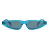 Céline - Graphic S231 Sunglasses in Acetate - Transparent Neon Azure - Sunglasses - Céline Eyewear