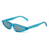 Céline - Graphic S231 Sunglasses in Acetate - Transparent Neon Azure - Sunglasses - Céline Eyewear