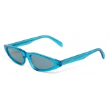 Céline - Occhiali da Sole Grafici S231 in Acetato - Neon Azzurre Trasparente - Occhiali da Sole - Céline Eyewear