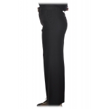 Pinko - Wide Leg Trousers with Logo Belt - Black - Trousers - Made in Italy - Luxury Exclusive Collection