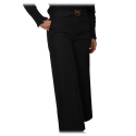 Pinko - Wide Leg Trousers Peggy 9 - Black - Trousers - Made in Italy - Luxury Exclusive Collection
