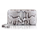 Ammoment - Python in Roccia - Leather Large Long Zipper Wallet
