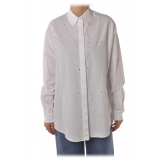 Pinko - Camicia Beethoven 4 in Pizzo Sangallo - Bianco - Camicie - Made in Italy - Luxury Exclusive Collection