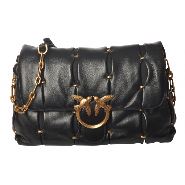 Pinko - Borsa Love Classic Puff Pinched - Nero - Borsa - Made in Italy - Luxury Exclusive Collection