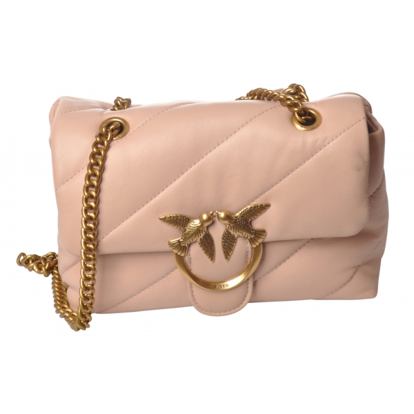 Pinko - Love Mini Puff Maxy Bag - Powder Pink - Bag - Made in Italy - Luxury Exclusive Collection