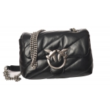 Pinko - Love Mini Puff Maxy Quilt Bag - Black - Bag - Made in Italy - Luxury Exclusive Collection