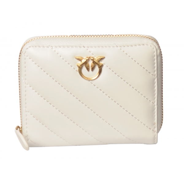 Pinko - Taylor V Quilt Wallet - White - Wallet - Made in Italy - Luxury Exclusive Collection