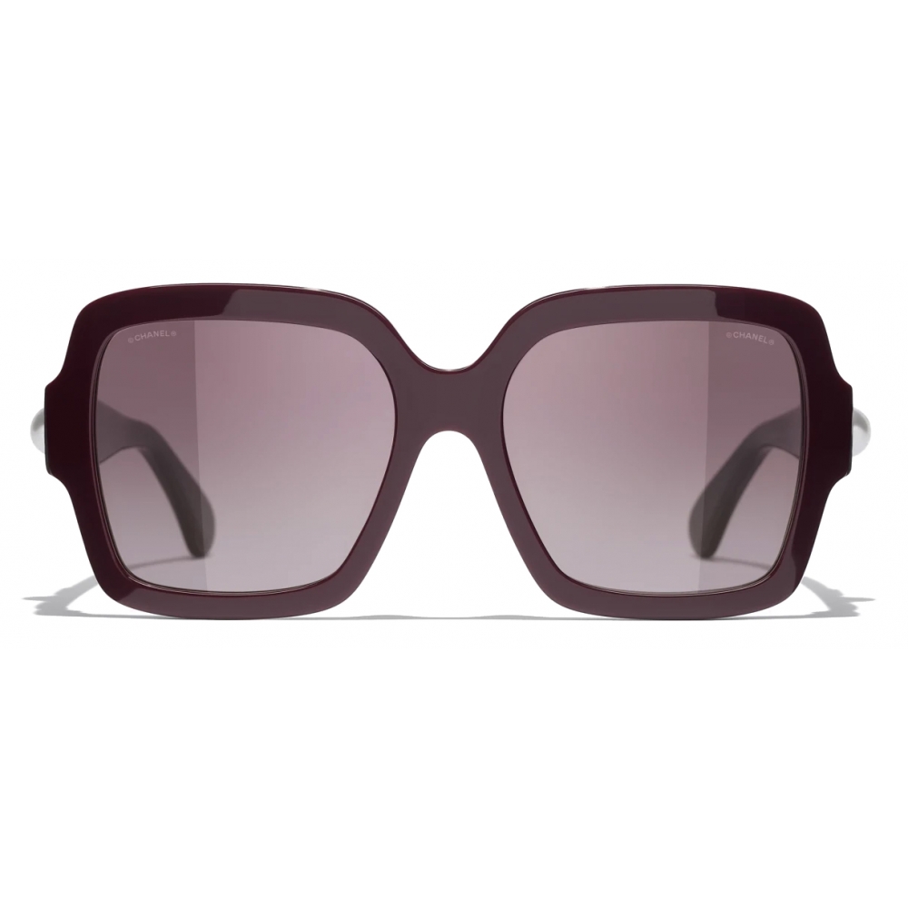 Chanel - Square Sunglasses - Red Burgundy Gradient - Chanel