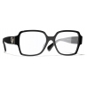 Chanel - Occhiali da Vista Quadrati - Nero Luce Blu - Chanel Eyewear