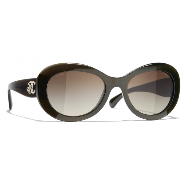 Chanel - Oval Sunglasses - Brown - Chanel Eyewear