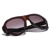 Chanel - Pilot Sunglasses - Red Burgundy Gradient - Chanel Eyewear