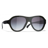 Chanel - Pilot Sunglasses - Green Gray Gradient - Chanel Eyewear