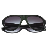 Chanel - Occhiali da Sole Pilota - Verde Grigio Sfumato - Chanel Eyewear