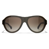 Chanel - Pilot Sunglasses - Brown Polarized - Chanel Eyewear