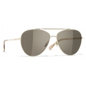 Chanel - Pilot Sunglasses - Gold Brown - Chanel Eyewear