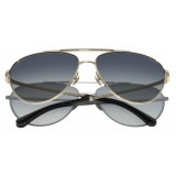 Chanel - Occhiali da Sole Pilota - Oro Grigio - Chanel Eyewear