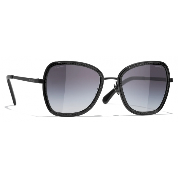 Chanel - Square Sunglasses - Black Gray Gradient  - Chanel Eyewear