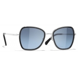 Chanel - Square Sunglasses - Silver Blue Gradient  - Chanel Eyewear