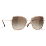 Chanel - Square Sunglasses - Gold Brown  - Chanel Eyewear