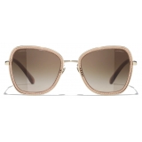 Chanel - Square Sunglasses - Gold Brown  - Chanel Eyewear