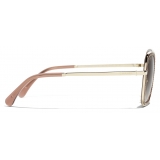 Chanel - Occhiali da Sole Quadrati - Oro Marrone - Chanel Eyewear