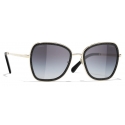 Chanel - Square Sunglasses - Black Gold Gray Gradient - Chanel Eyewear