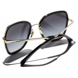 Chanel - Square Sunglasses - Black Gold Gray Gradient - Chanel Eyewear