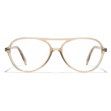 Chanel - Occhiali da Sole Pilota - Giallo Trasparente Luce Blu - Chanel Eyewear