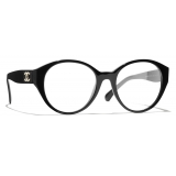 Chanel - Round Eyeglasses - Black - Chanel Eyewear