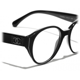 Chanel - Occhiali da Vista Rotondi - Nero - Chanel Eyewear