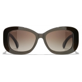 Chanel - Occhiali da Sole Rettangolari - Marrone - Chanel Eyewear