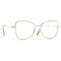 Chanel - Square Eyeglasses - Silver - Chanel Eyewear