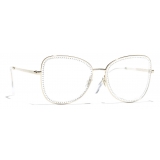 Chanel - Square Eyeglasses - Gold - Chanel Eyewear