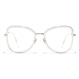 Chanel - Square Eyeglasses - Gold - Chanel Eyewear