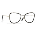 Chanel - Square Eyeglasses - Black Gold - Chanel Eyewear