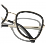 Chanel - Square Eyeglasses - Black Gold - Chanel Eyewear